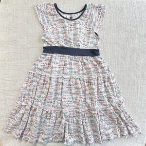 Tea Collection Colorful Wavy Stripe Dress EUC 10